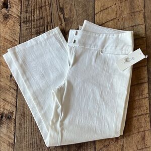 Aqua White Straight Legged Pants NWT